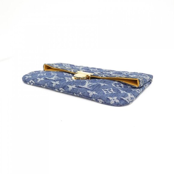 LOUIS VUITTON Blue Monogram Pouch - Picture 3 of 5